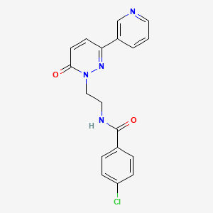4-chloro-N-(2-(6-oxo-3-(pyridin-3-yl)pyridazin-1(6H)-yl)ethyl)benzamide