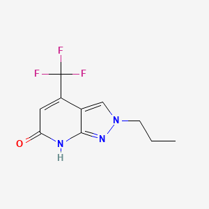 molecular formula C10H10F3N3O B2646840 2-Propyl-4-(trifluoromethyl)-2H-pyrazolo[3,4-b]pyridin-6(7H)-one CAS No. 1018128-06-7