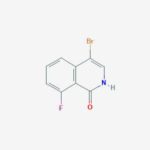 molecular formula C9H5BrFNO B2646841 4-溴-8-氟异喹啉-1-醇 CAS No. 2138201-55-3