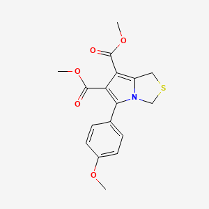 molecular formula C17H17NO5S B2646846 dimethyl 5-(4-methoxyphenyl)-1H-pyrrolo[1,2-c][1,3]thiazole-6,7-dicarboxylate CAS No. 339113-35-8