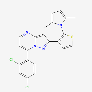 7-(2,4-dichlorophenyl)-2-[2-(2,5-dimethyl-1H-pyrrol-1-yl)-3-thienyl]pyrazolo[1,5-a]pyrimidine