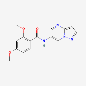 molecular formula C15H14N4O3 B2646860 2,4-dimethoxy-N-(pyrazolo[1,5-a]pyrimidin-6-yl)benzamide CAS No. 2034620-51-2