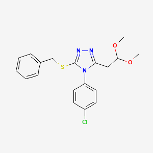 3-(benzylsulfanyl)-4-(4-chlorophenyl)-5-(2,2-dimethoxyethyl)-4H-1,2,4-triazole