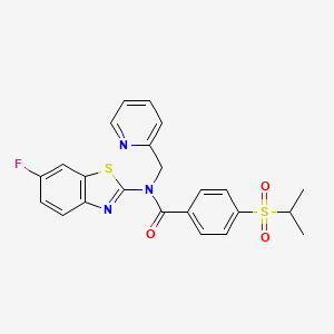 N-(6-fluorobenzo[d]thiazol-2-yl)-4-(isopropylsulfonyl)-N-(pyridin-2-ylmethyl)benzamide