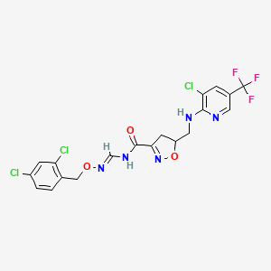 5-({[3-chloro-5-(trifluoromethyl)-2-pyridinyl]amino}methyl)-N-({[(2,4-dichlorobenzyl)oxy]amino}methylene)-4,5-dihydro-3-isoxazolecarboxamide