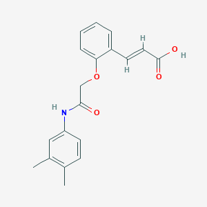 molecular formula C19H19NO4 B2646868 (2E)-3-(2-{[N-(3,4-dimethylphenyl)carbamoyl]methoxy}phenyl)prop-2-enoic acid CAS No. 937599-43-4