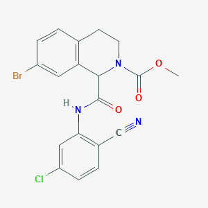 molecular formula C19H15BrClN3O3 B2646870 methyl 7-bromo-1-((5-chloro-2-cyanophenyl)carbamoyl)-3,4-dihydroisoquinoline-2(1H)-carboxylate CAS No. 1396578-11-2