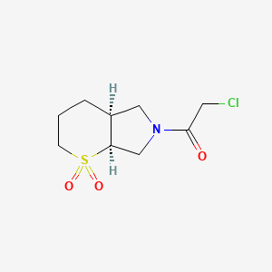 molecular formula C9H14ClNO3S B2646877 1-[(4As,7aS)-1,1-dioxo-3,4,4a,5,7,7a-hexahydro-2H-thiopyrano[2,3-c]pyrrol-6-yl]-2-chloroethanone CAS No. 2276302-49-7