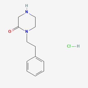 molecular formula C12H17ClN2O B2646878 1-(2-Phenylethyl)-2-piperazinone hydrochloride CAS No. 1185360-92-2; 190953-69-6