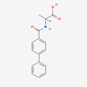 molecular formula C16H15NO3 B2646880 2-[(Biphenyl-4-carbonyl)-amino]-propionic acid CAS No. 1396964-95-6