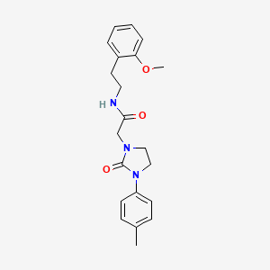 molecular formula C21H25N3O3 B2646882 N-(2-甲氧基苯乙基)-2-(2-氧代-3-(对甲苯基)咪唑烷-1-基)乙酰胺 CAS No. 1251683-36-9