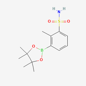 molecular formula C13H20BNO4S B2646888 2-Methyl-3-(4,4,5,5-tetramethyl-1,3,2-dioxaborolan-2-yl)benzenesulfonamide CAS No. 1261295-10-6