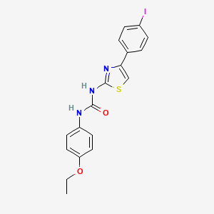 molecular formula C18H16IN3O2S B2646889 1-(4-Ethoxyphenyl)-3-[4-(4-iodophenyl)-1,3-thiazol-2-yl]urea CAS No. 391868-00-1