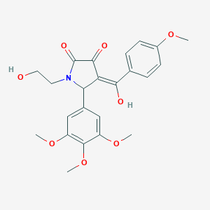 molecular formula C23H25NO8 B264689 3-hydroxy-1-(2-hydroxyethyl)-4-(4-methoxybenzoyl)-5-(3,4,5-trimethoxyphenyl)-1,5-dihydro-2H-pyrrol-2-one 