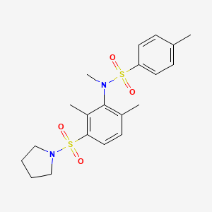 N-(2,6-dimethyl-3-pyrrolidin-1-ylsulfonylphenyl)-N,4-dimethylbenzenesulfonamide