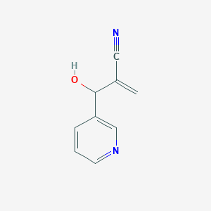 molecular formula C9H8N2O B2646904 2-[Hydroxy(pyridin-3-yl)methyl]prop-2-enenitrile CAS No. 211616-63-6