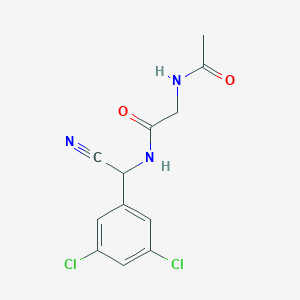 molecular formula C12H11Cl2N3O2 B2646906 N-[cyano(3,5-dichlorophenyl)methyl]-2-acetamidoacetamide CAS No. 1795506-63-6