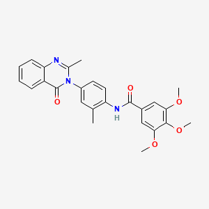 molecular formula C26H25N3O5 B2646909 3,4,5-三甲氧基-N-(2-甲基-4-(2-甲基-4-氧代喹唑啉-3(4H)-基)苯基)苯甲酰胺 CAS No. 898428-44-9