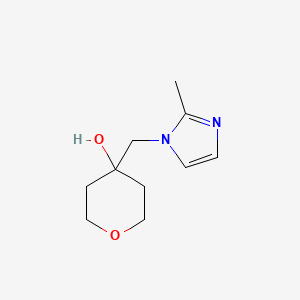 molecular formula C10H16N2O2 B2646913 4-[(2-methyl-1H-imidazol-1-yl)methyl]oxan-4-ol CAS No. 2168486-74-4