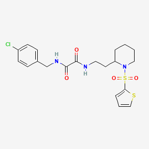 N1-(4-chlorobenzyl)-N2-(2-(1-(thiophen-2-ylsulfonyl)piperidin-2-yl)ethyl)oxalamide