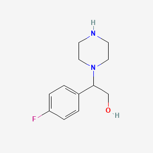 molecular formula C12H17FN2O B2646928 2-(4-Fluorophenyl)-2-piperazin-1-ylethanol CAS No. 958827-59-3
