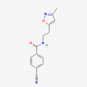 4-cyano-N-(2-(3-methylisoxazol-5-yl)ethyl)benzamide