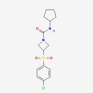 3-(4-chlorobenzenesulfonyl)-N-cyclopentylazetidine-1-carboxamide