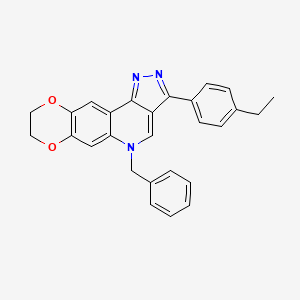 5-benzyl-3-(4-ethylphenyl)-8,9-dihydro-5H-[1,4]dioxino[2,3-g]pyrazolo[4,3-c]quinoline