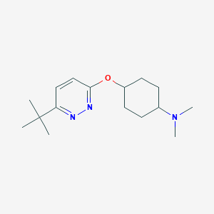 molecular formula C16H27N3O B2646937 4-[(6-叔丁基吡哒嗪-3-基)氧基]-N,N-二甲基环己烷-1-胺 CAS No. 2202259-83-2