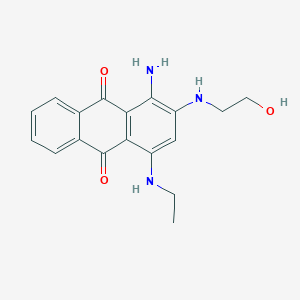 molecular formula C18H19N3O3 B264695 1-Amino-4-(ethylamino)-2-[(2-hydroxyethyl)amino]anthra-9,10-quinone 