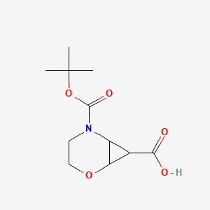 molecular formula C11H17NO5 B2646952 5-(叔丁氧羰基)-2-氧杂-5-氮杂双环[4.1.0]庚烷-7-羧酸 CAS No. 1992978-79-6
