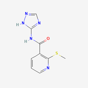 molecular formula C9H9N5OS B2646956 2-(methylsulfanyl)-N-(4H-1,2,4-triazol-3-yl)pyridine-3-carboxamide CAS No. 1050773-77-7