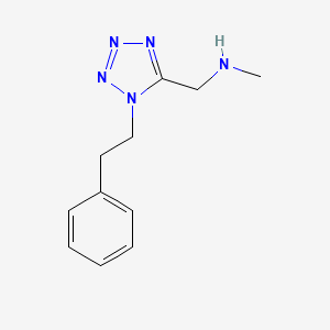 molecular formula C11H15N5 B2646957 N-methyl-1-[1-(2-phenylethyl)tetrazol-5-yl]methanamine CAS No. 1340146-25-9