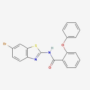 molecular formula C20H13BrN2O2S B2646959 N-(6-bromo-1,3-benzothiazol-2-yl)-2-phenoxybenzamide CAS No. 442535-31-1