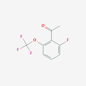 molecular formula C9H6F4O2 B2646969 1-[2-氟-6-(三氟甲氧基)苯基]乙酮 CAS No. 1803739-45-8