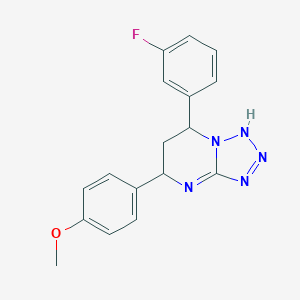 molecular formula C17H16FN5O B264697 7-(3-fluorophenyl)-5-(4-methoxyphenyl)-1,5,6,7-tetrahydrotetrazolo[1,5-a]pyrimidine 