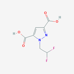 1-(2,2-Difluoroethyl)pyrazole-3,5-dicarboxylic acid