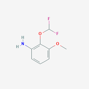 molecular formula C8H9F2NO2 B2646982 2-(Difluoromethoxy)-3-methoxyaniline CAS No. 1245771-59-8; 1431969-97-9