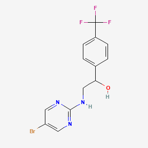 2-[(5-Bromopyrimidin-2-yl)amino]-1-[4-(trifluoromethyl)phenyl]ethan-1-ol