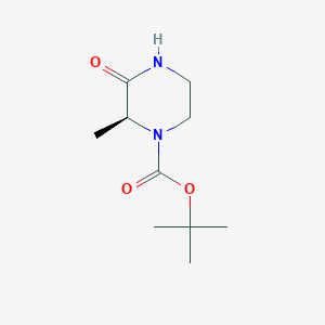 molecular formula C10H18N2O3 B2646992 (S)-叔丁基 2-甲基-3-氧代哌嗪-1-羧酸酯 CAS No. 1799971-34-8