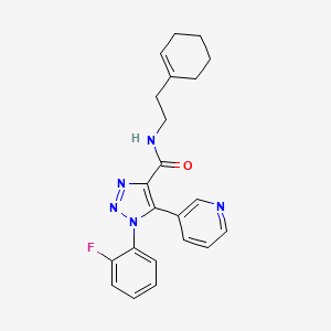 molecular formula C22H22FN5O B2646995 1-[(4-bromophenyl)sulfonyl]-N-(3-methoxybenzyl)-3-methylpiperidine-3-carboxamide CAS No. 1251581-94-8