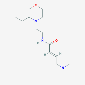 molecular formula C14H27N3O2 B2647011 (E)-4-(Dimethylamino)-N-[2-(3-ethylmorpholin-4-yl)ethyl]but-2-enamide CAS No. 2411336-62-2