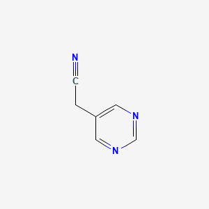molecular formula C6H5N3 B2647013 5-Pyrimidineacetonitrile CAS No. 1000564-45-3