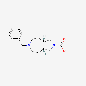 tert-butyl (3aS,8aR)-6-benzyl-1,3,3a,4,5,7,8,8a-octahydropyrrolo[3,4-d]azepine-2-carboxylate