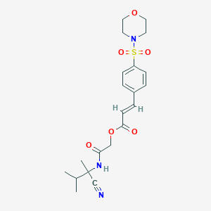 [2-[(2-Cyano-3-methylbutan-2-yl)amino]-2-oxoethyl] (E)-3-(4-morpholin-4-ylsulfonylphenyl)prop-2-enoate