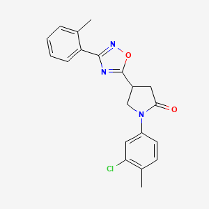 1-(3-Chloro-4-methylphenyl)-4-[3-(2-methylphenyl)-1,2,4-oxadiazol-5-yl]pyrrolidin-2-one