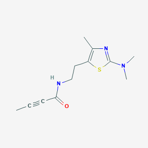 molecular formula C12H17N3OS B2647029 N-[2-[2-(Dimethylamino)-4-methyl-1,3-thiazol-5-yl]ethyl]but-2-ynamide CAS No. 2411302-68-4