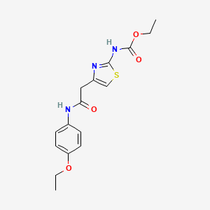 Ethyl (4-(2-((4-ethoxyphenyl)amino)-2-oxoethyl)thiazol-2-yl)carbamate