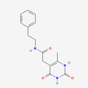 molecular formula C15H17N3O3 B2647034 2-(6-methyl-2,4-dioxo-1,2,3,4-tetrahydropyrimidin-5-yl)-N-phenethylacetamide CAS No. 1173083-48-1