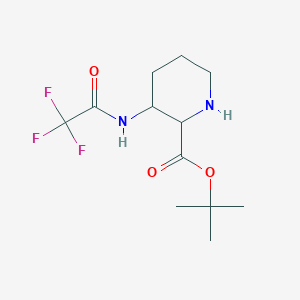 molecular formula C12H19F3N2O3 B2647041 Tert-butyl 3-(trifluoroacetamido)piperidine-2-carboxylate CAS No. 1955505-83-5